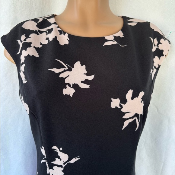 Cascading Floral Fit-and-Flare Dress, Universally Flattering, Back Zip - Picture 4 of 9